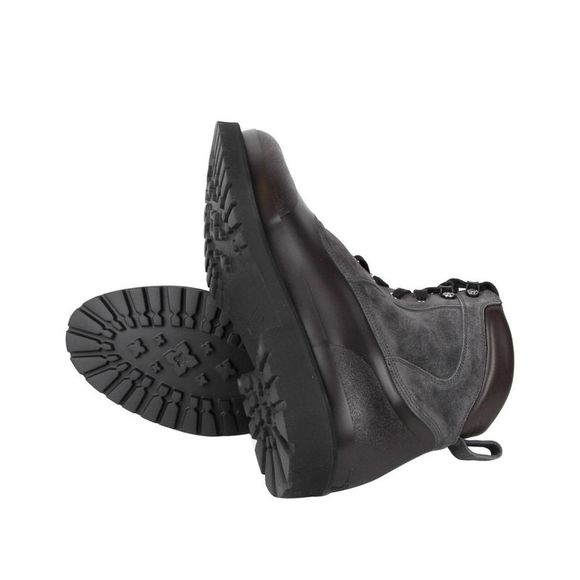 Salvatore Ferragamo Men's Forest Dark Silver Rubber Suede Ankle Boots 656783 (11 - Picture 7 of 7